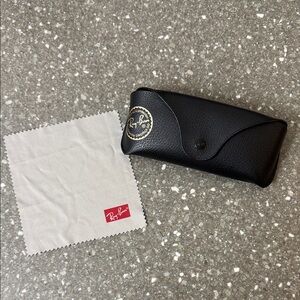 **SOLD Ray-Ban Black Sunglasses Case with Cleaning Cloth